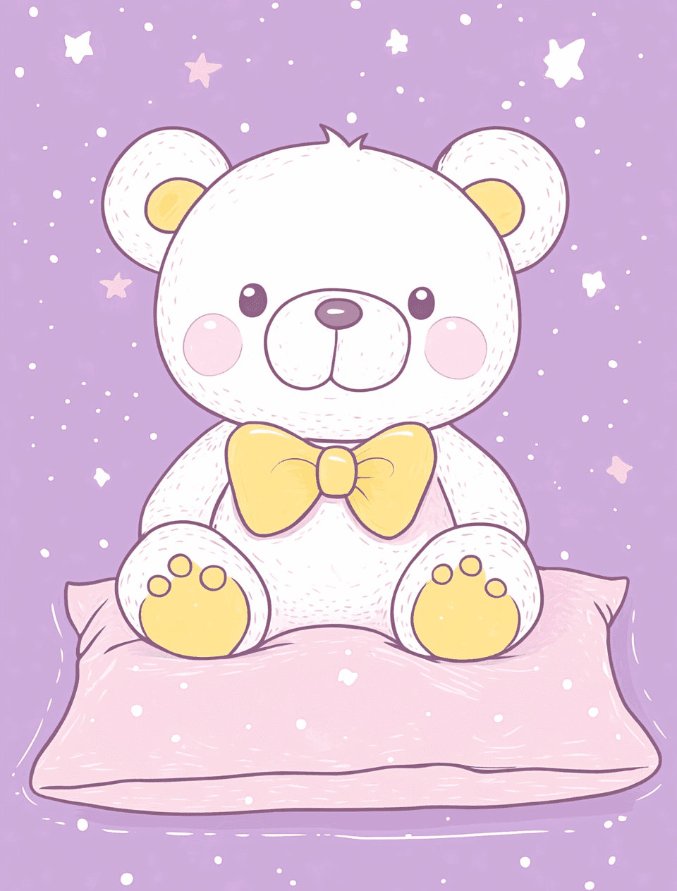 Cute Bear Bloom original repeating artwork