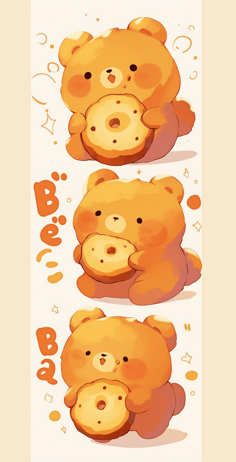 Cute Bear Noon original repeating artwork