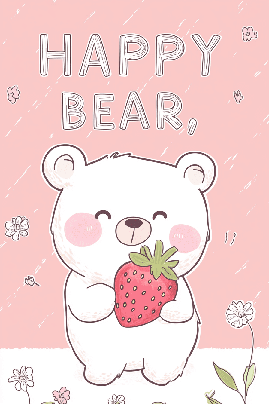 Cute Bear Bright original repeating artwork