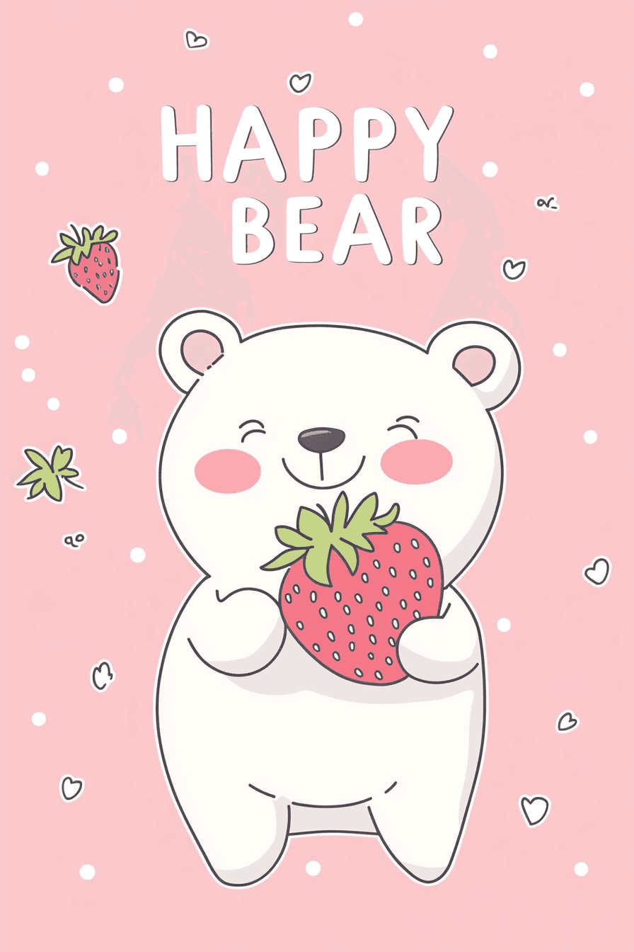 Cute Bear Party original repeating artwork