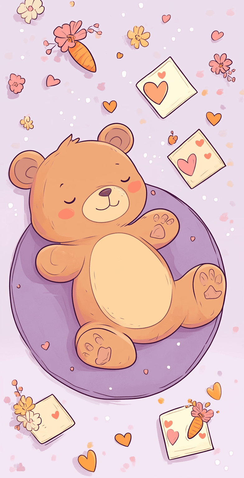 Cute Bear Slide original repeating artwork