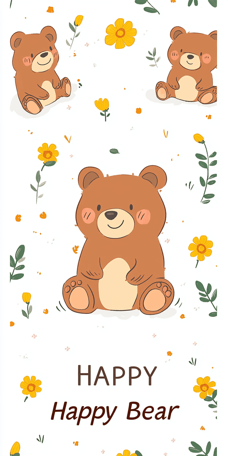 Cute Bear 058 original repeating artwork