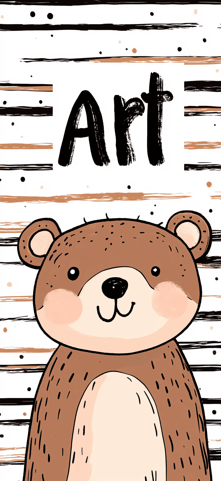 Cute Bear Glide original repeating artwork