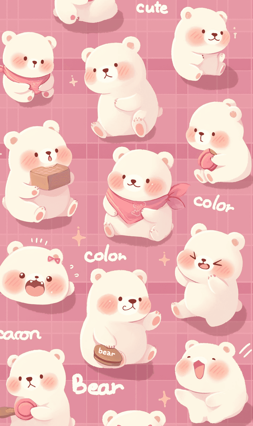 Cute Bear Mark original repeating artwork