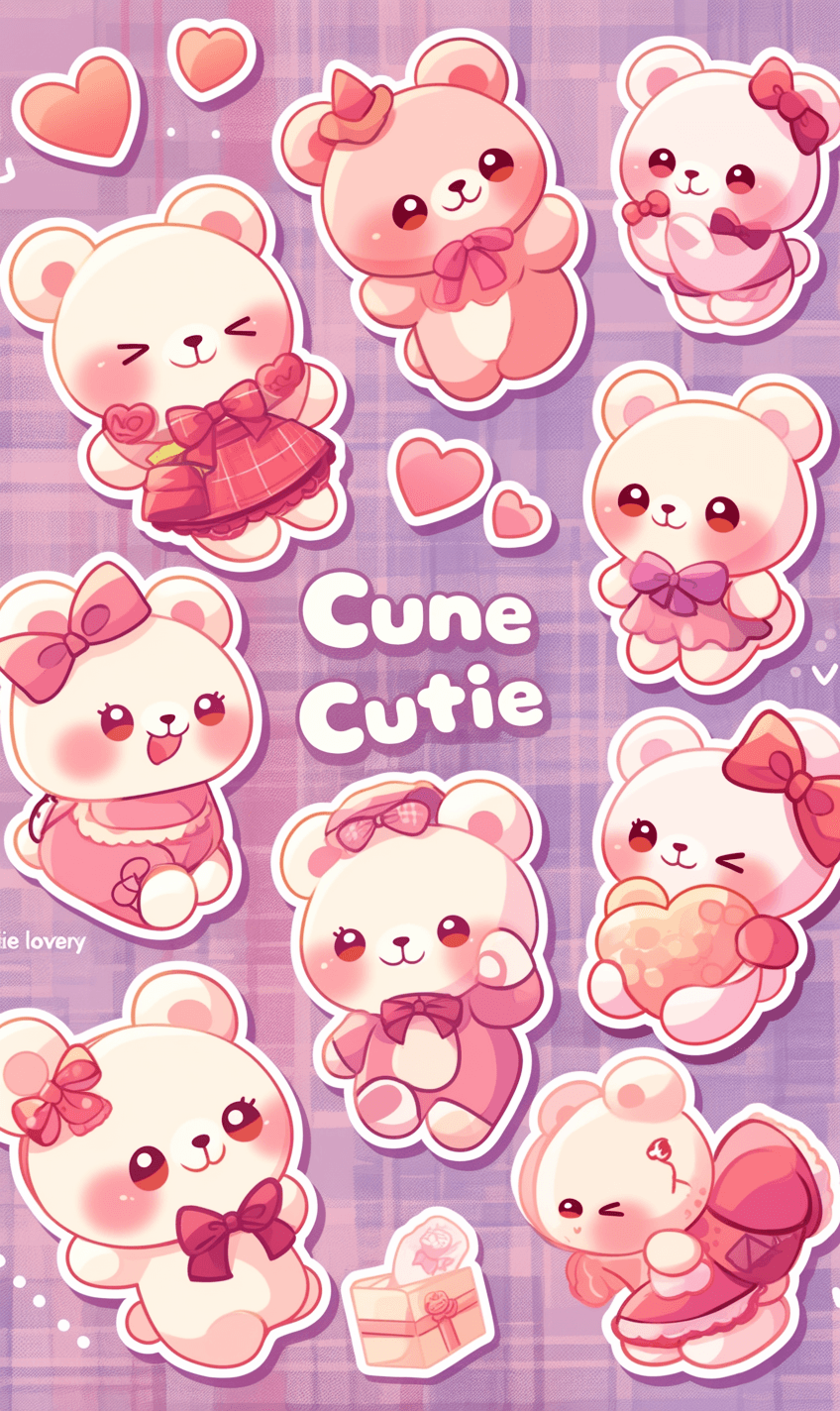 Cute Bear Picnic original repeating artwork