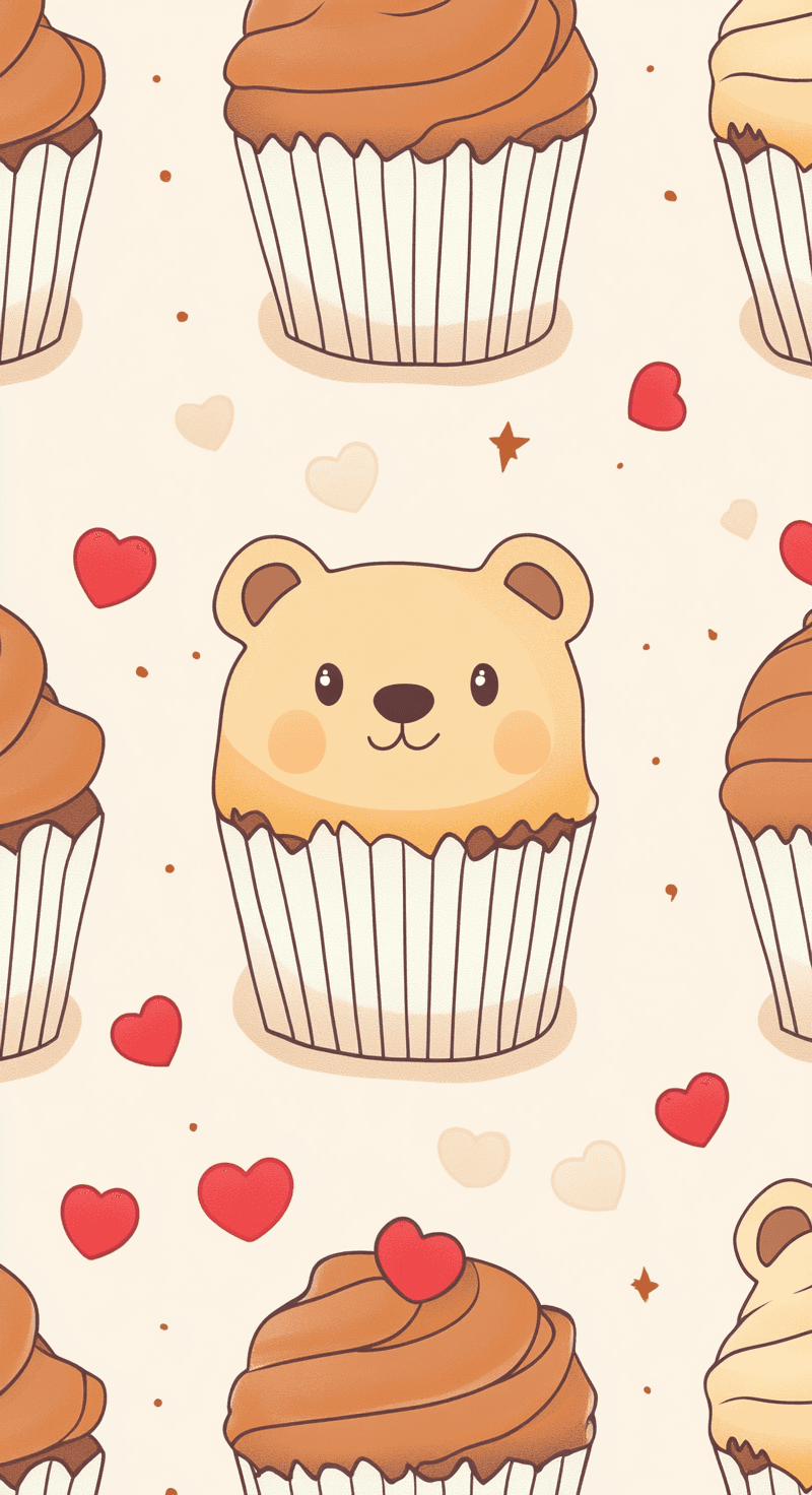 Cute Bear Bounce original repeating artwork