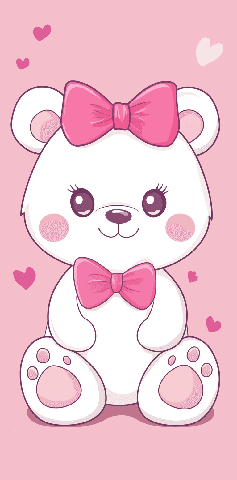 Cute Bear Chase original repeating artwork
