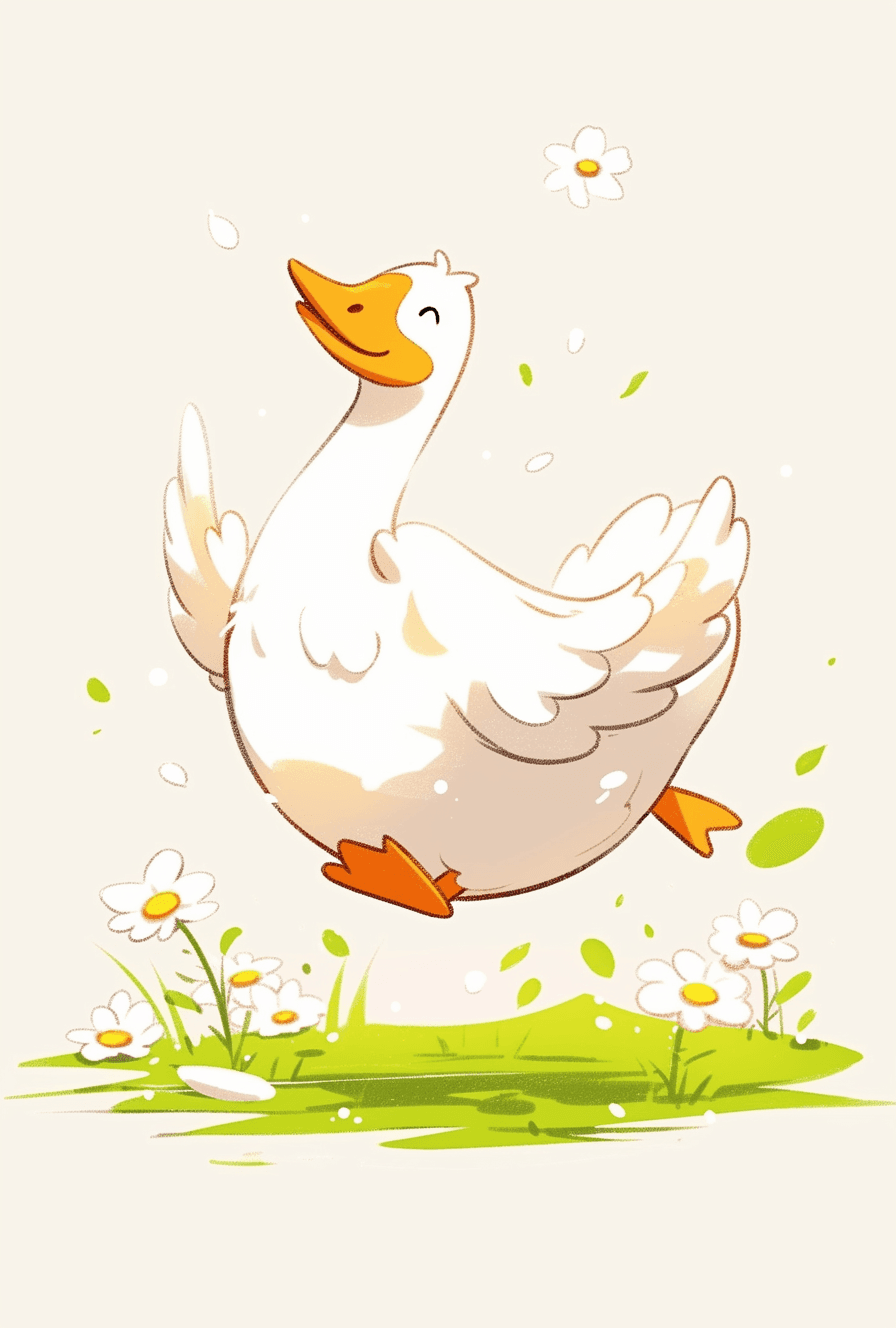 Cartoon Goose Crew original repeating artwork