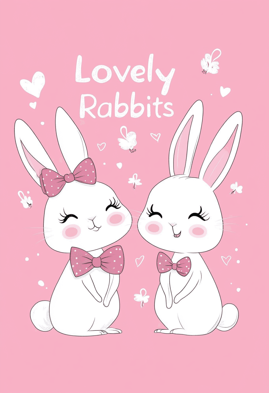 Cartoon Bunny Session original repeating artwork