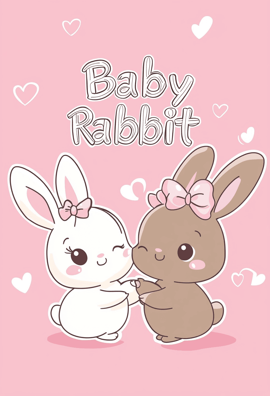 Cartoon Bunny Squad original repeating artwork