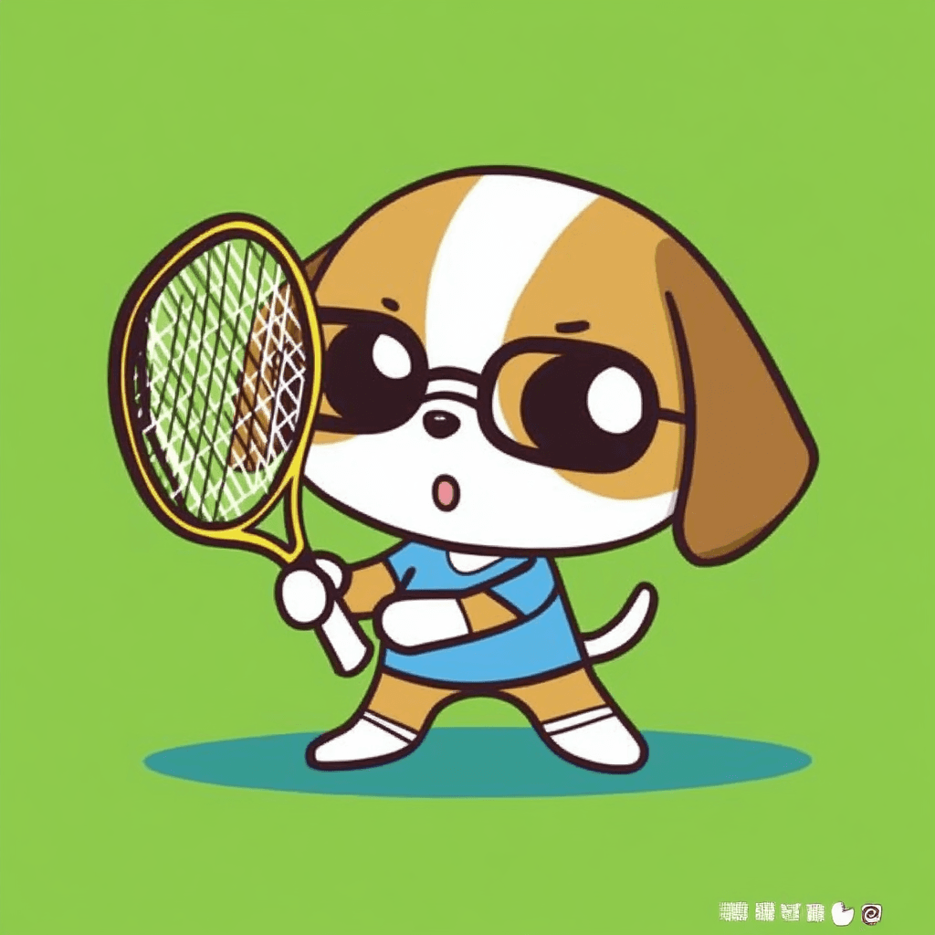 Racket Spin original repeating artwork