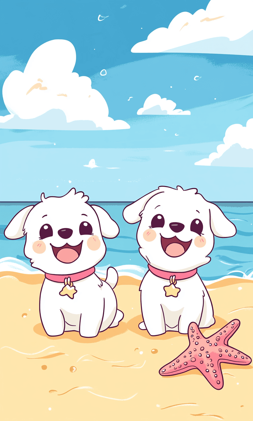 Cute Puppy Summit original repeating artwork
