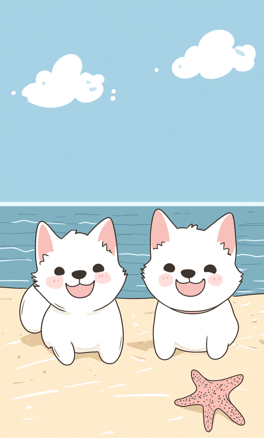 Cute Puppy Noon original repeating artwork