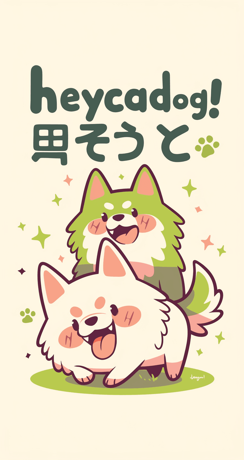 Cute Puppy Rhythm original repeating artwork