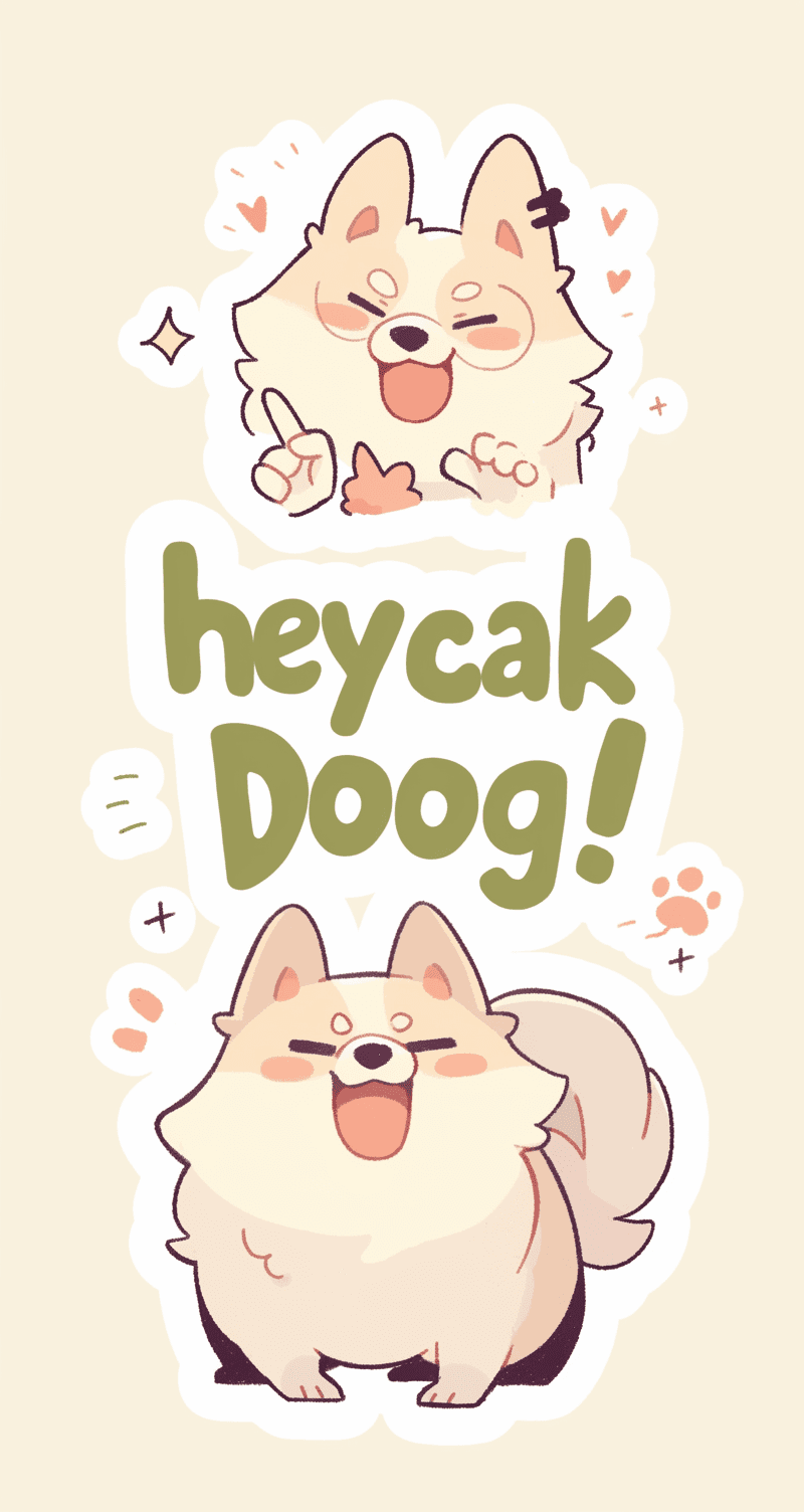 Cute Puppy Sunlit original repeating artwork