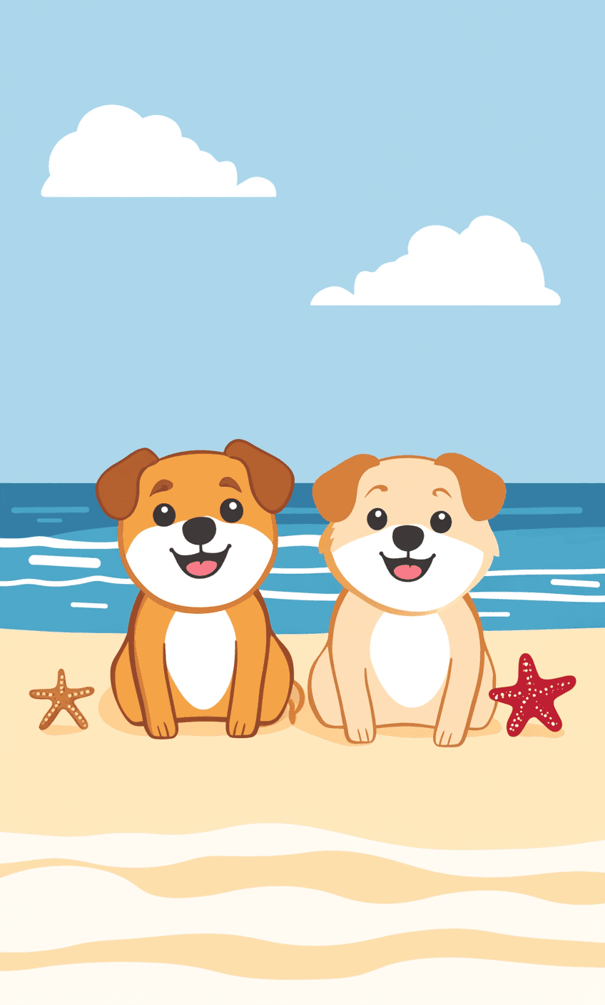 Cute Puppy Blast original repeating artwork