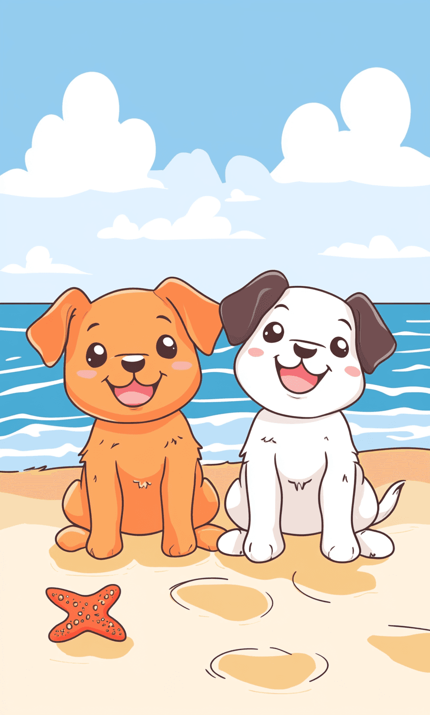 Cute Puppy Zip original repeating artwork