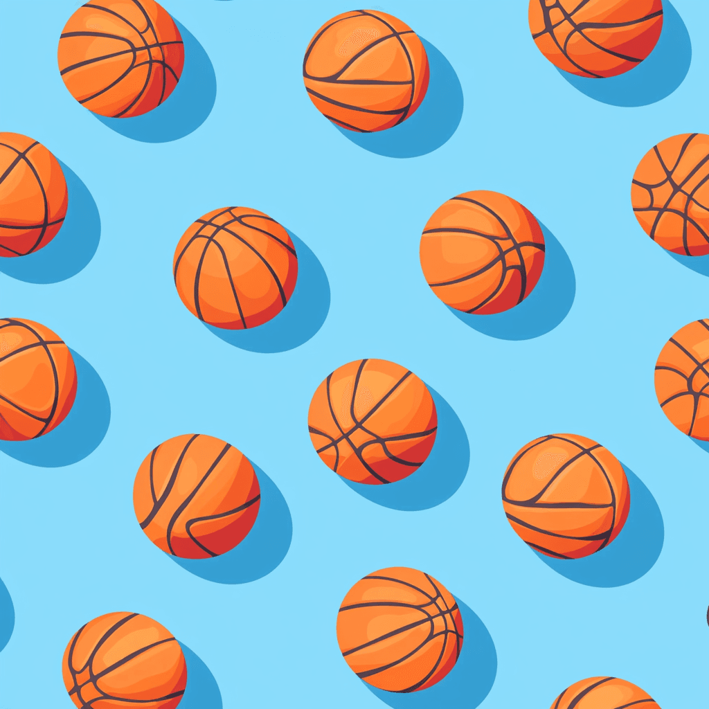 Basketball West original repeating artwork