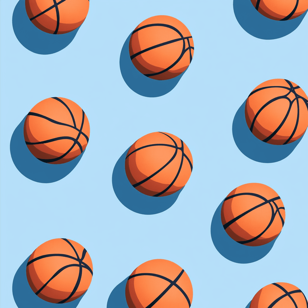 Basketball Burst original repeating artwork