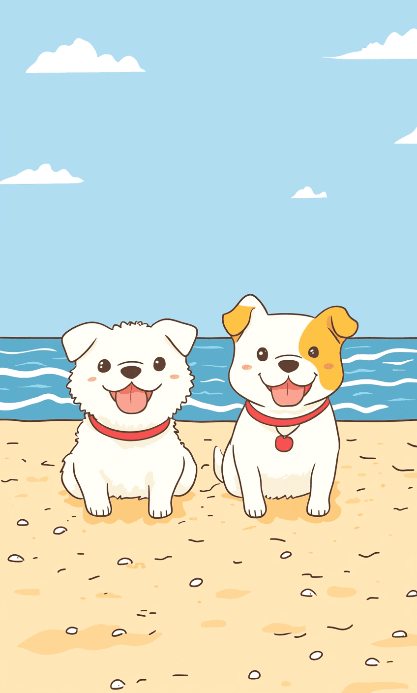Cute Puppy North original repeating artwork