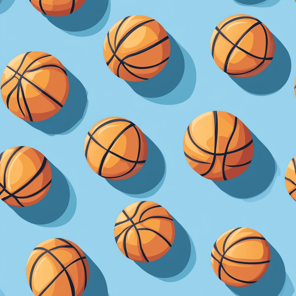 Basketball Line original repeating artwork