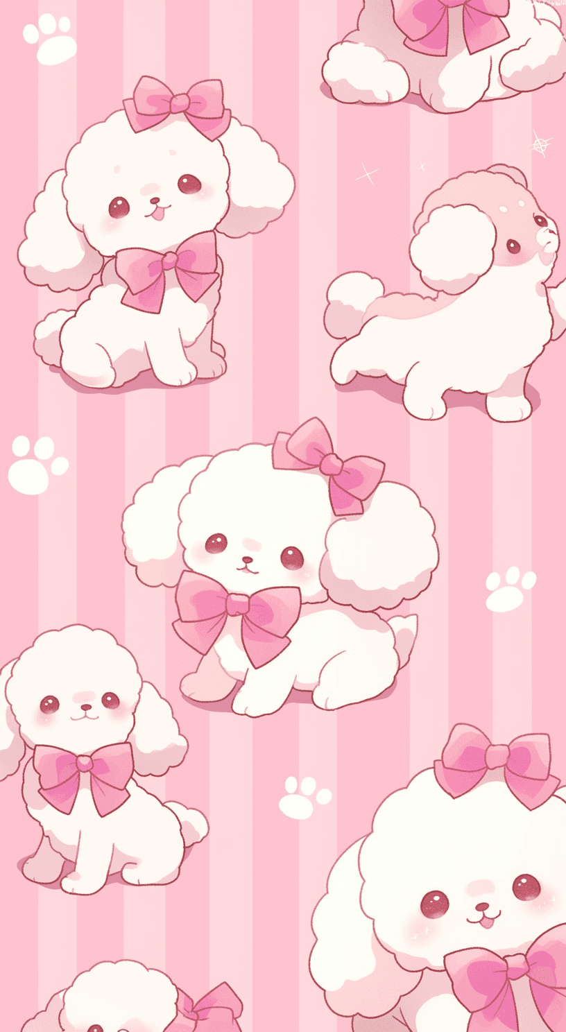 Cute Puppy Ivory original repeating artwork