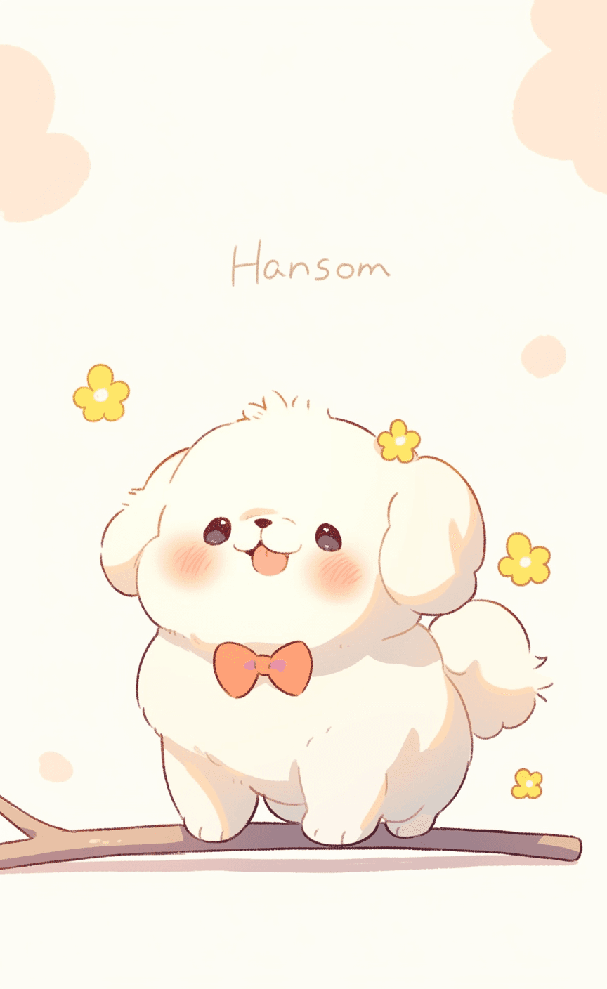 Cute Puppy Midnight original repeating artwork
