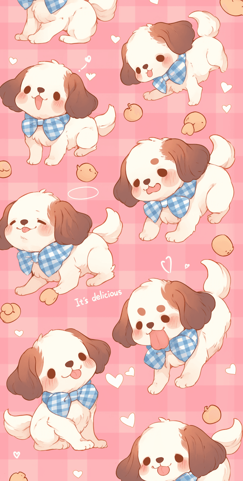 Cute Puppy Tune original repeating artwork