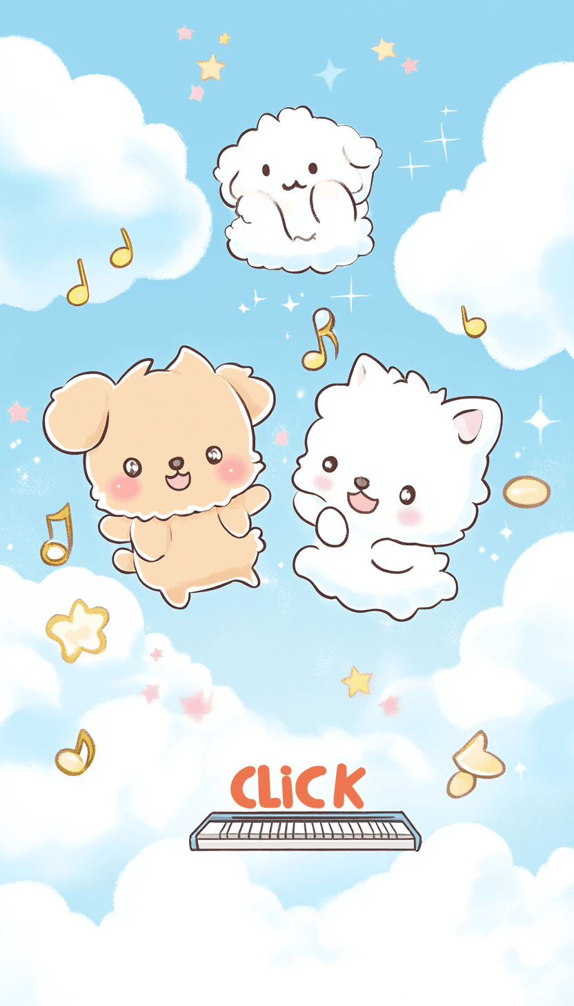 Cute Puppy Glide original repeating artwork