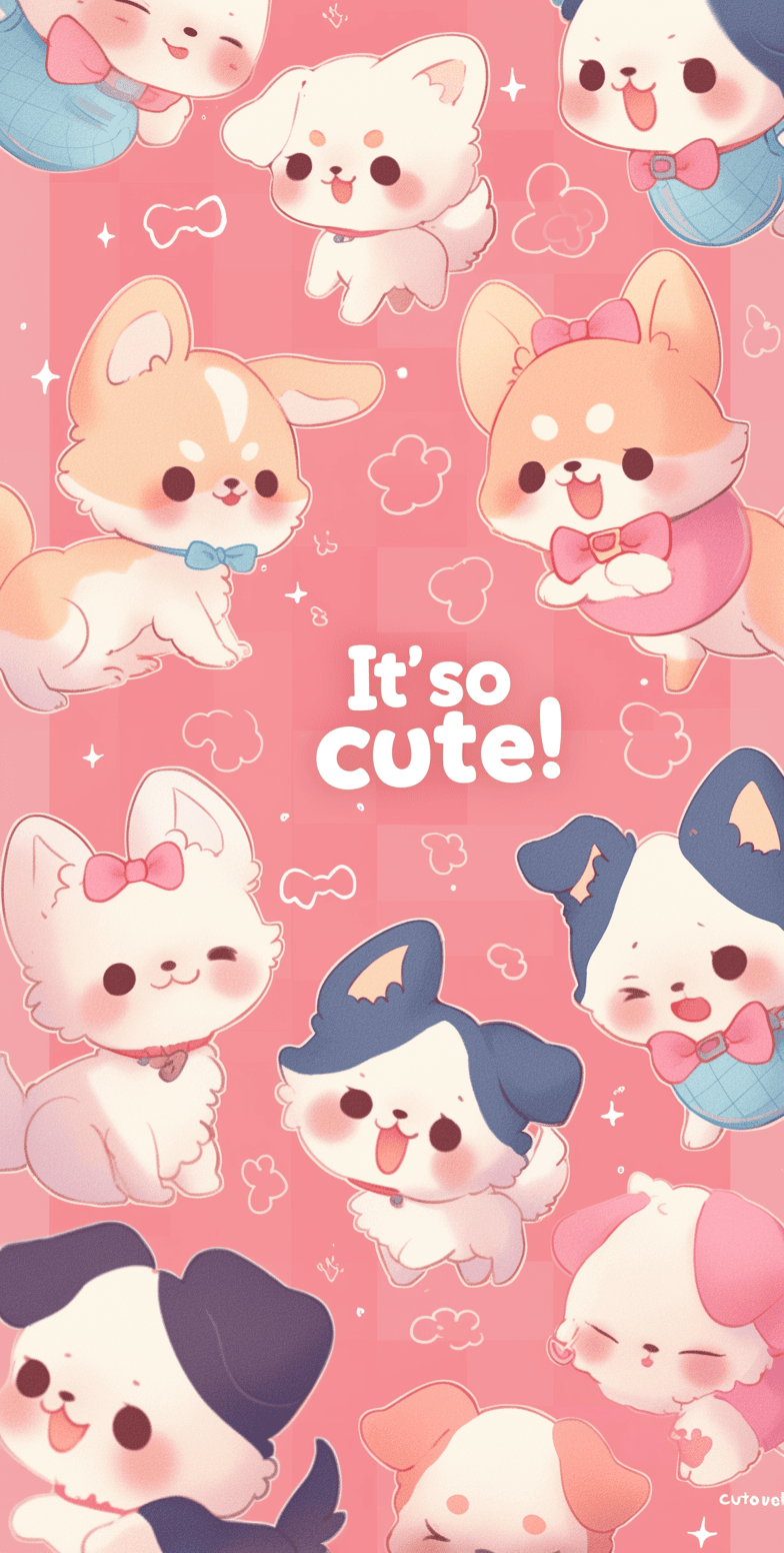 Cute Puppy Mark original repeating artwork