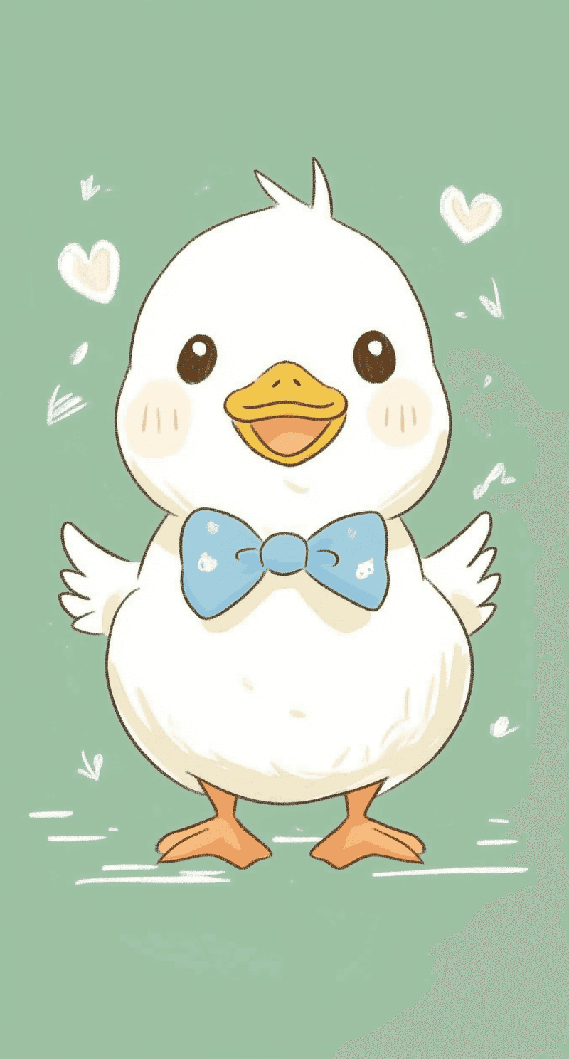 Cute Duck Picnic original repeating artwork