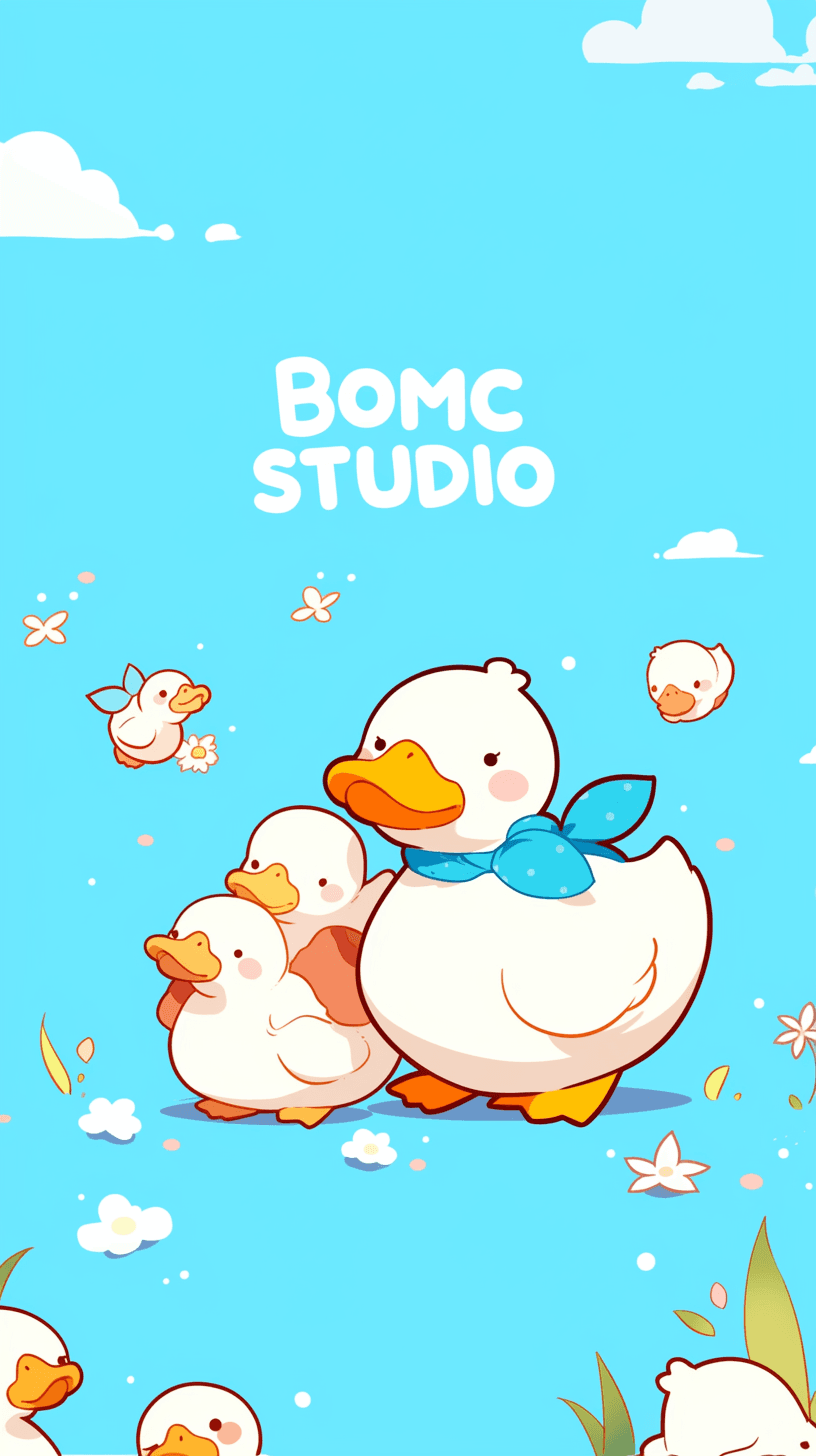 Cute Duck Pop original repeating artwork