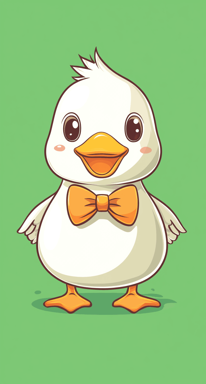 Cute Duck Tribe original repeating artwork