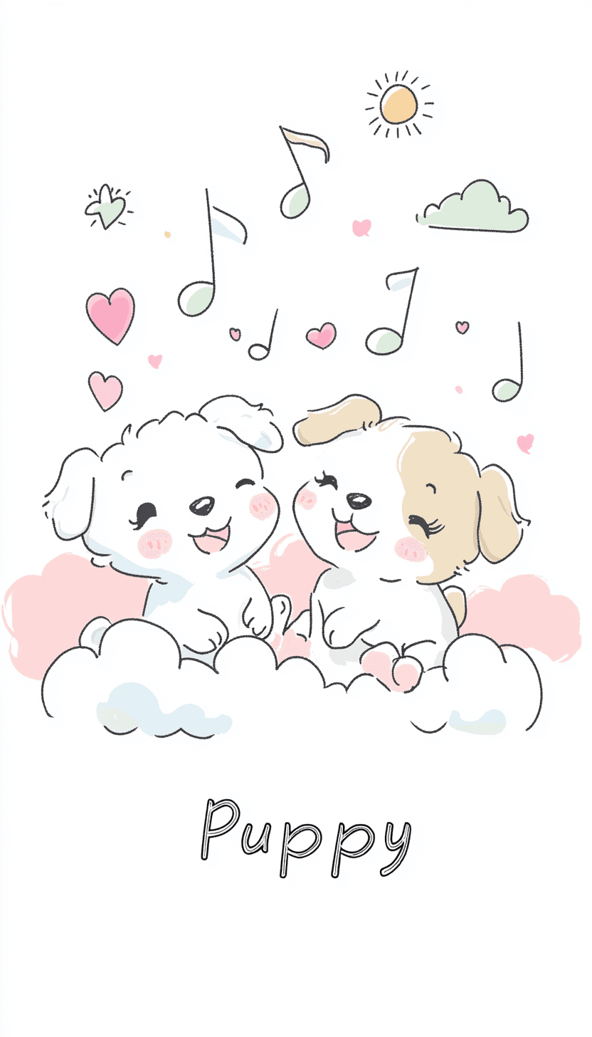 Cute Puppy Pastel original repeating artwork