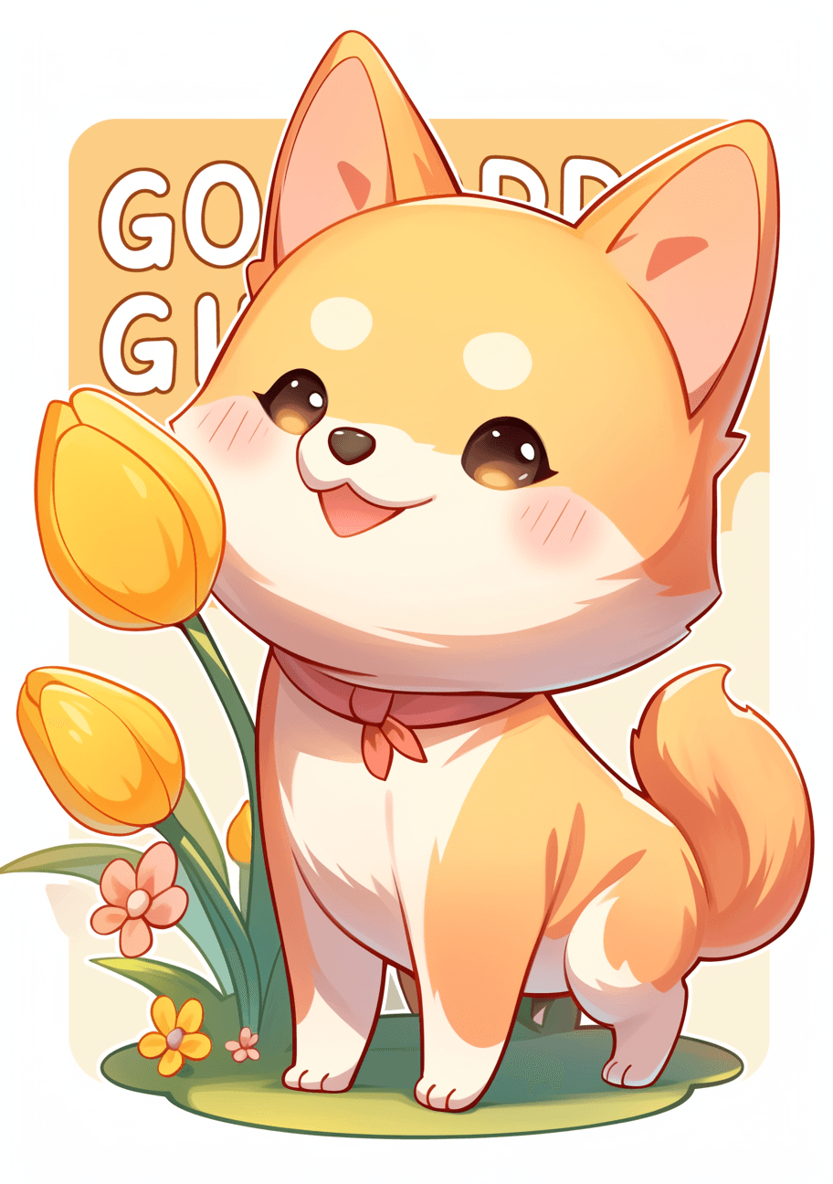 Cute Puppy Kick original repeating artwork