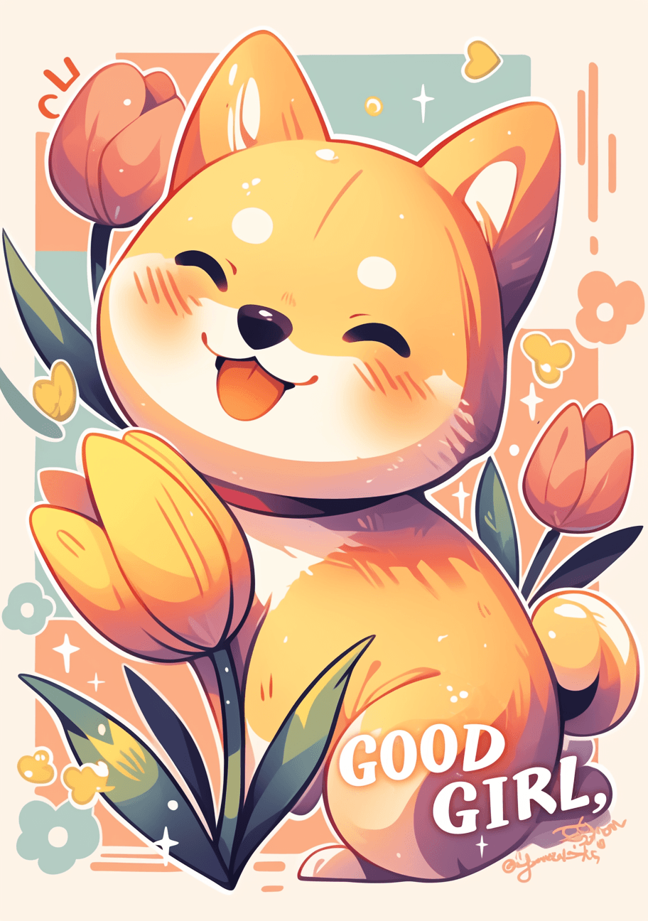 Cute Puppy Festival original repeating artwork