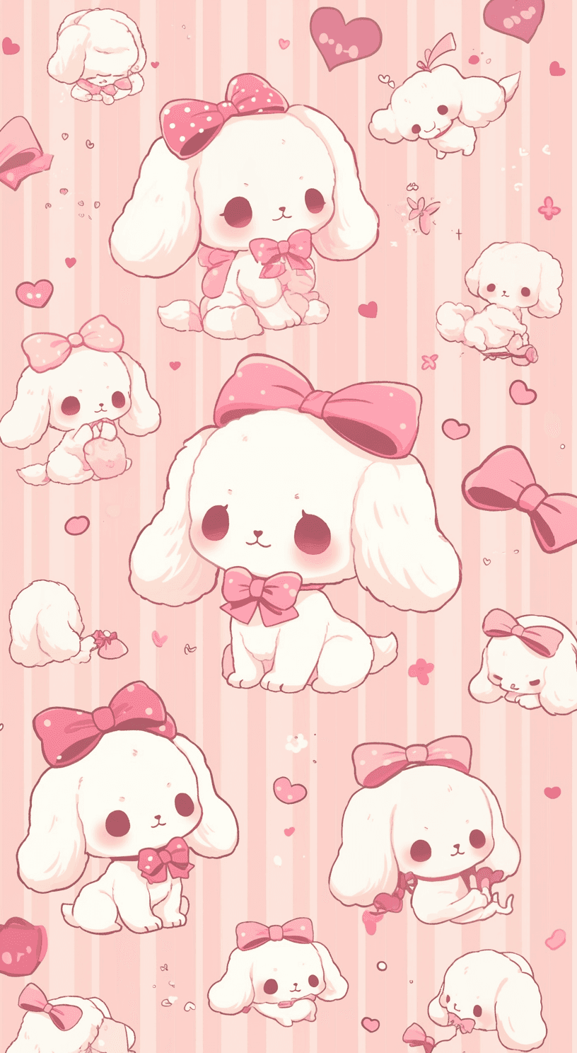 Cute Puppy Neon original repeating artwork
