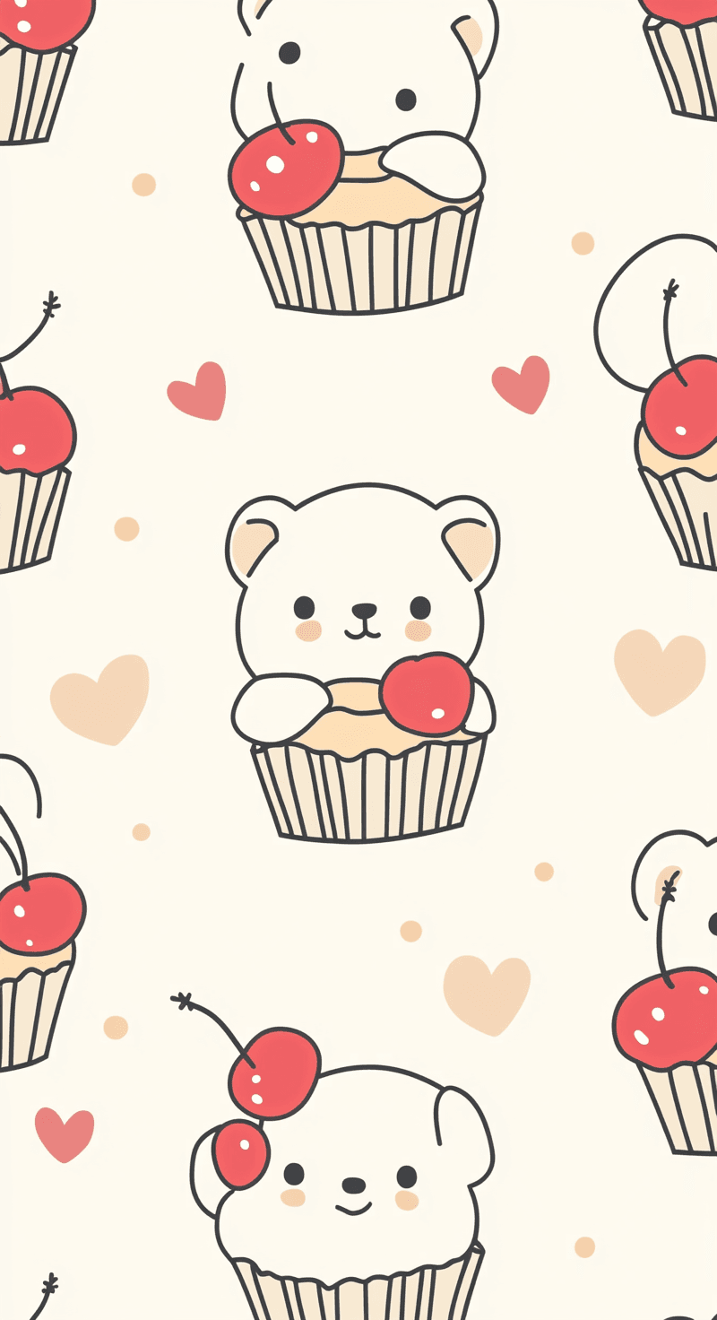 Cute Bear Duo original repeating artwork