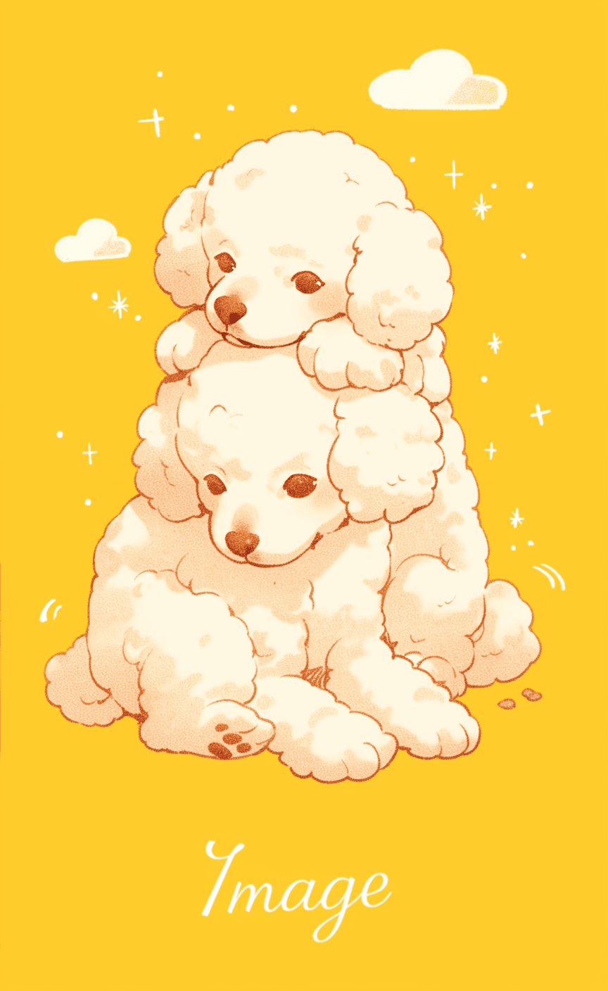 Cute Puppy Moonlit original repeating artwork