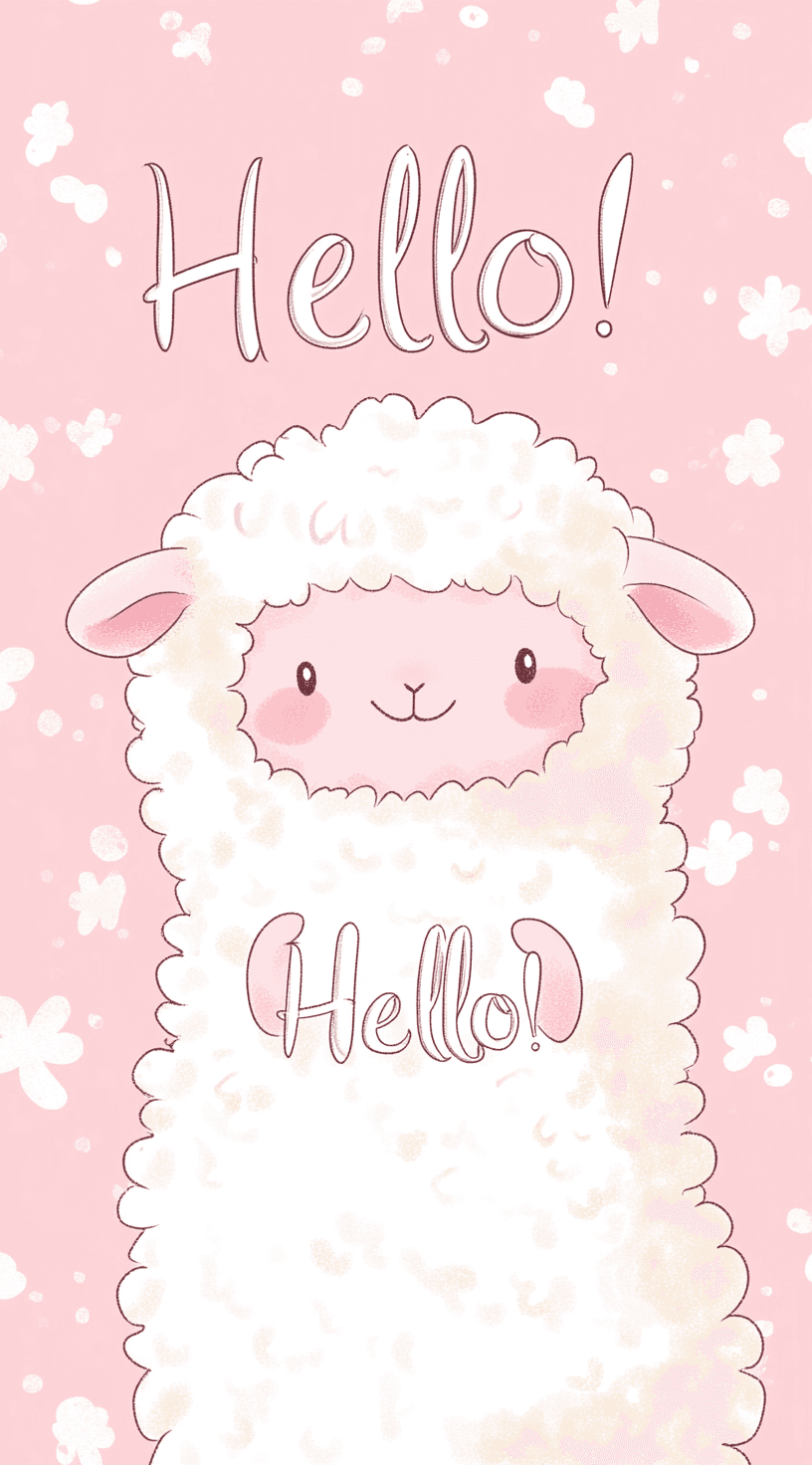 Cute Sheep Pop original repeating artwork