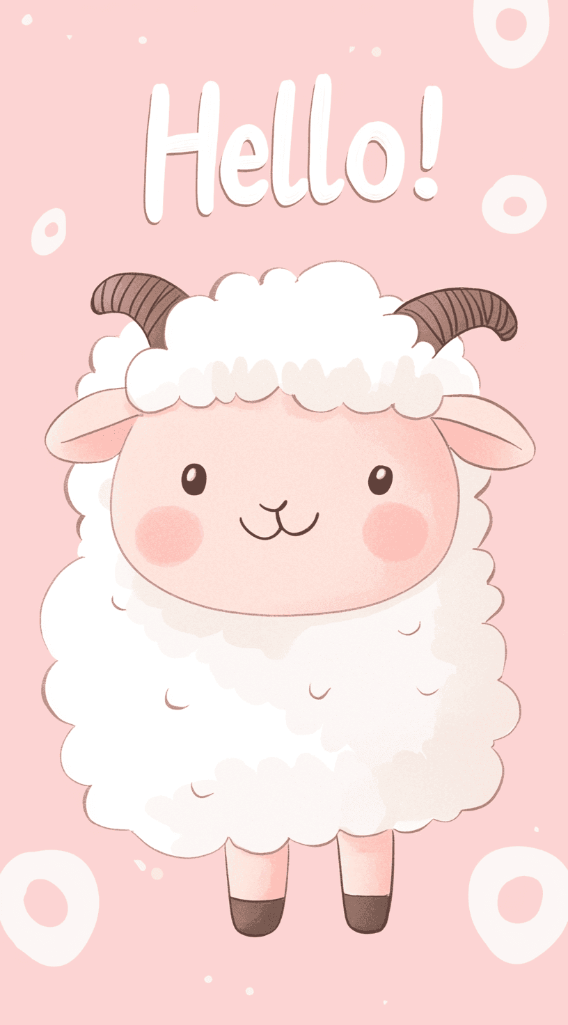 Cute Sheep Beats original repeating artwork