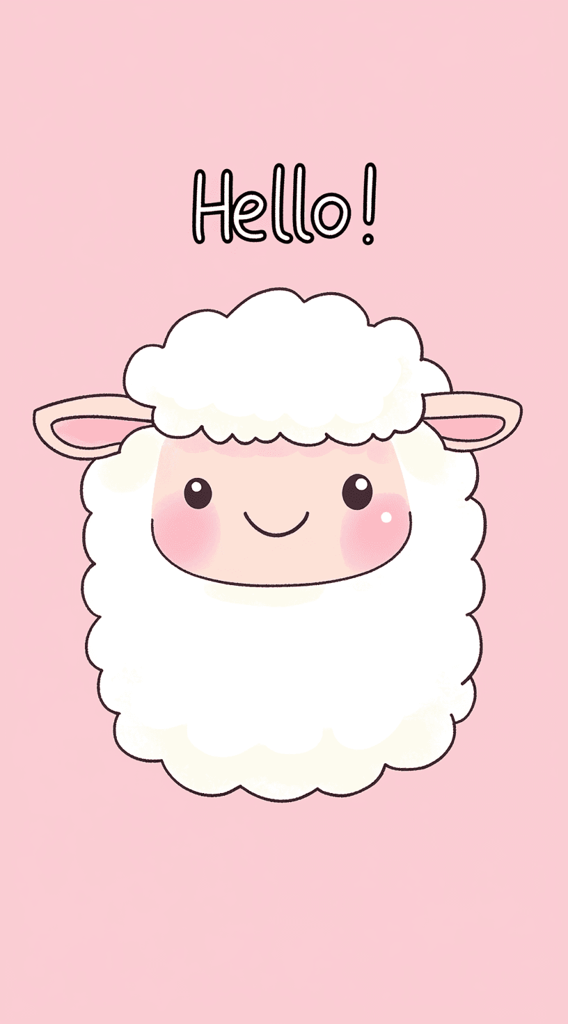 Cute Sheep Squad original repeating artwork