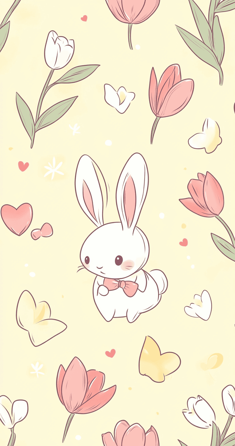 Cute Bunny Gleam original repeating artwork