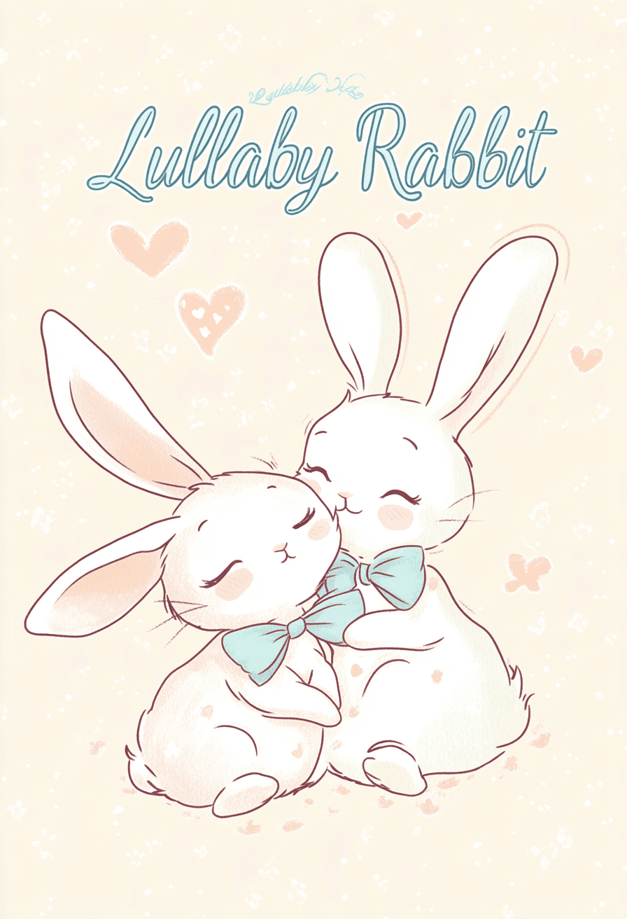 Cute Bunny Slide original repeating artwork