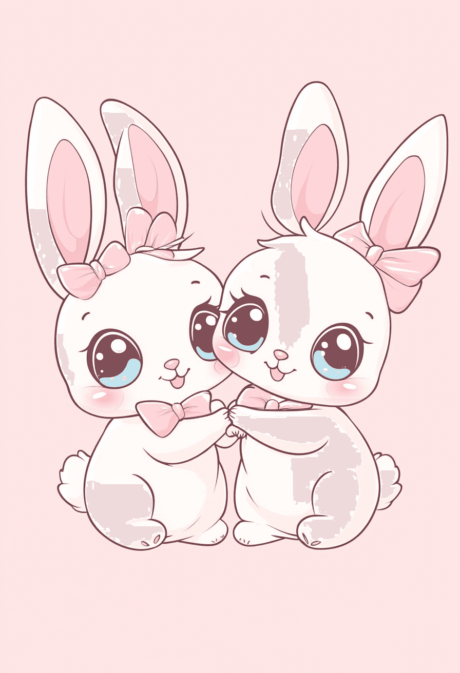 Cute Bunny Echo original repeating artwork