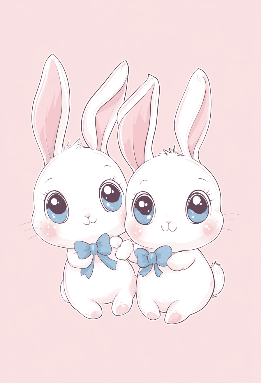 Cute Bunny Parade original repeating artwork