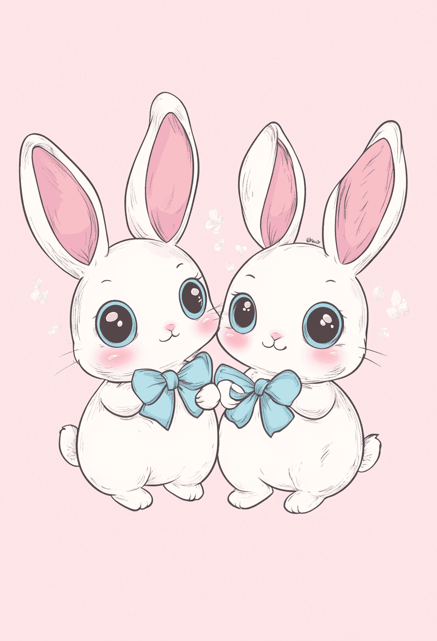 Cute Bunny Rhythm original repeating artwork