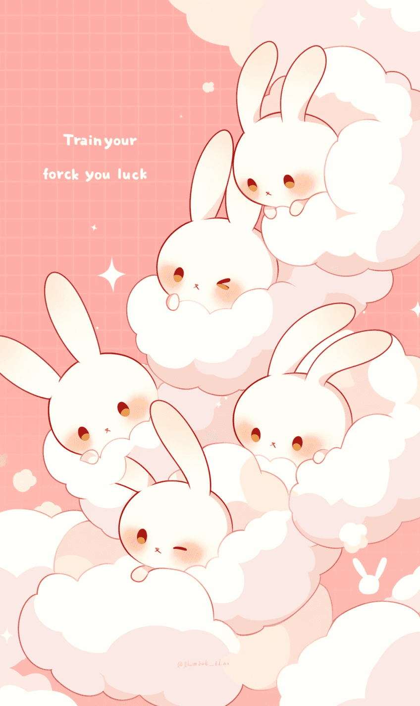 Cute Bunny Beats original repeating artwork