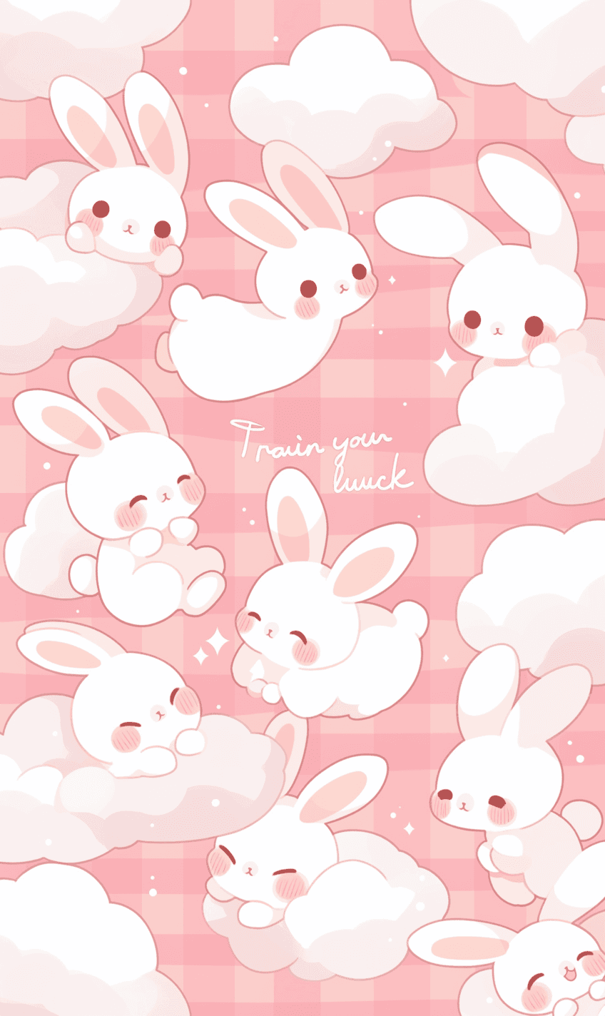 Cute Bunny Tribe original repeating artwork