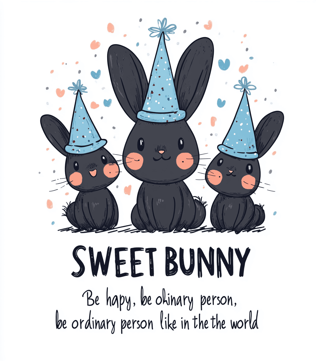 Bunny Ride original repeating artwork